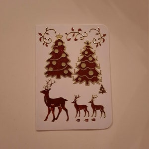 Carte Noel avec 3 Rennes qui se promenent