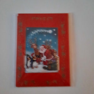 Carte rouge de Noel Pere Noel