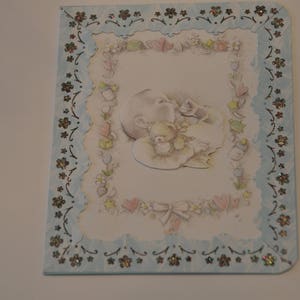 Carte Naissance Bébé  Garcon Nounours