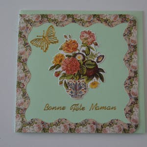 Carte Bouquet de fleurs dans un vase