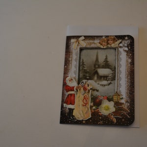 Carte  Noel Vintage Père Noel