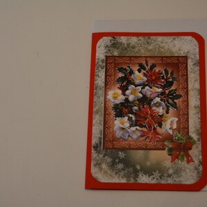 Carte de Noel avec bouquet