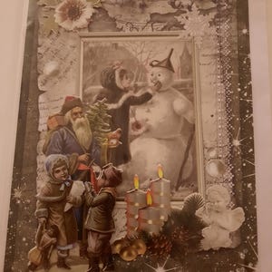 Carte Noel Vintage Lutin
