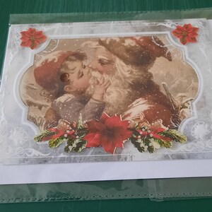 Carte Père Noel et enfant