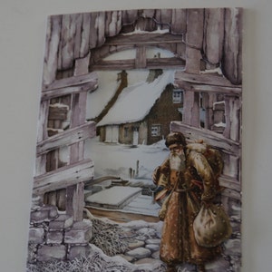 Carte Noel Maison avec Père Noel