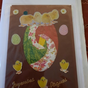 Carte Oeuf de Paques irish folding