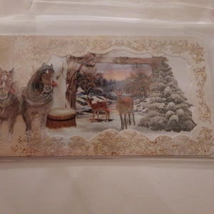 Carte Noel Paysage et Animaux