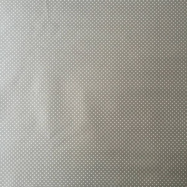 Toile cirée AU Maison, gris mastic petits points blancs