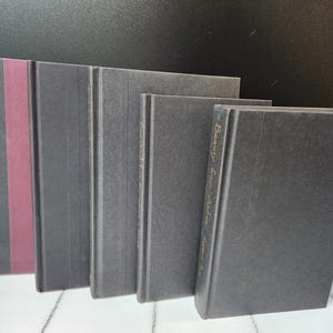 以下が含まれることがあります： 黒い表紙に金色の文字が書かれたハードカバーの本が5冊。右端の本の背表紙には「Beauty from Ashes」というタイトルが書かれている。