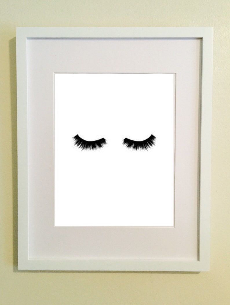 Eyelashes Framed Artwork Fashion White Frame Image 0