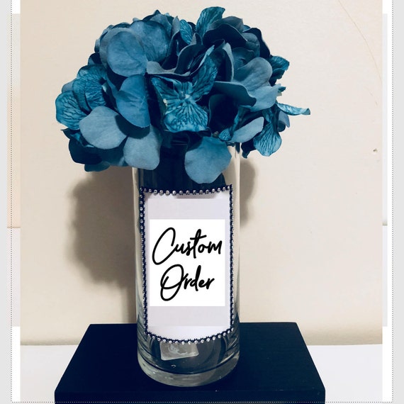Fashion Custom Glass Vase With Flowers Christmas Gift Etsy