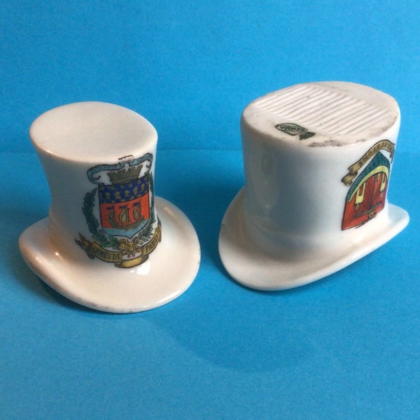 Crested China, x 2, Match Striker and a Match Holder, circa 1930s