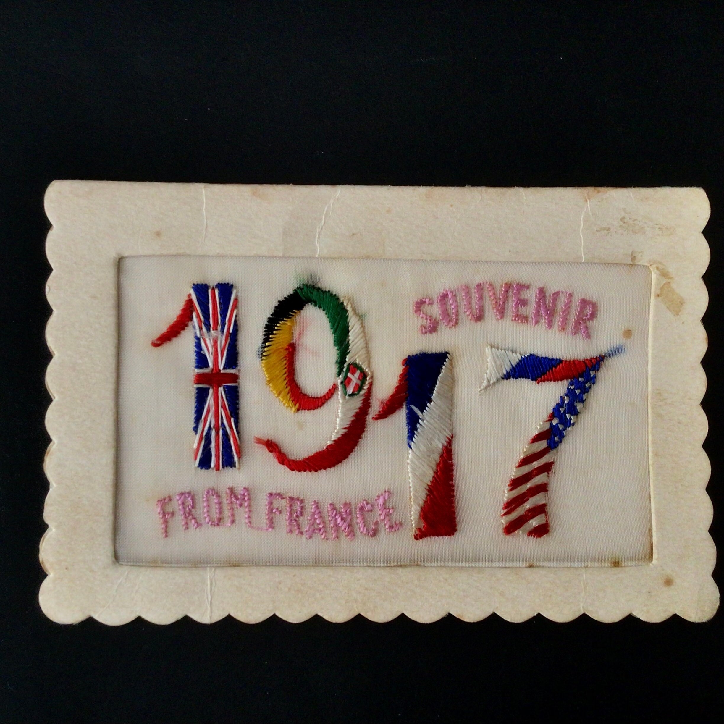 WW1 1917 Silk Postcard Original Handembroidered 19141918 Etsy UK