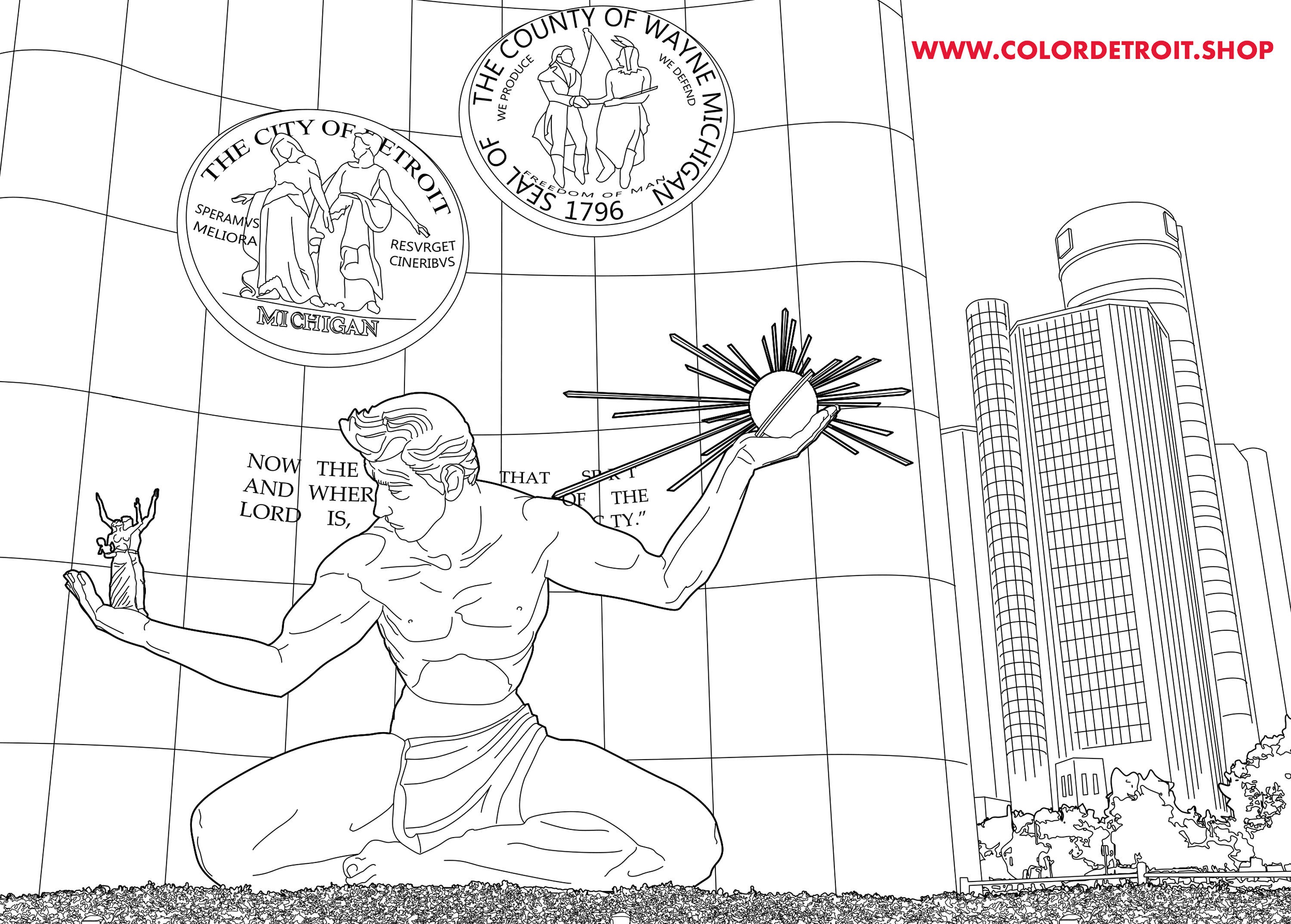 Detroit Coloring Pages Coloring Pages