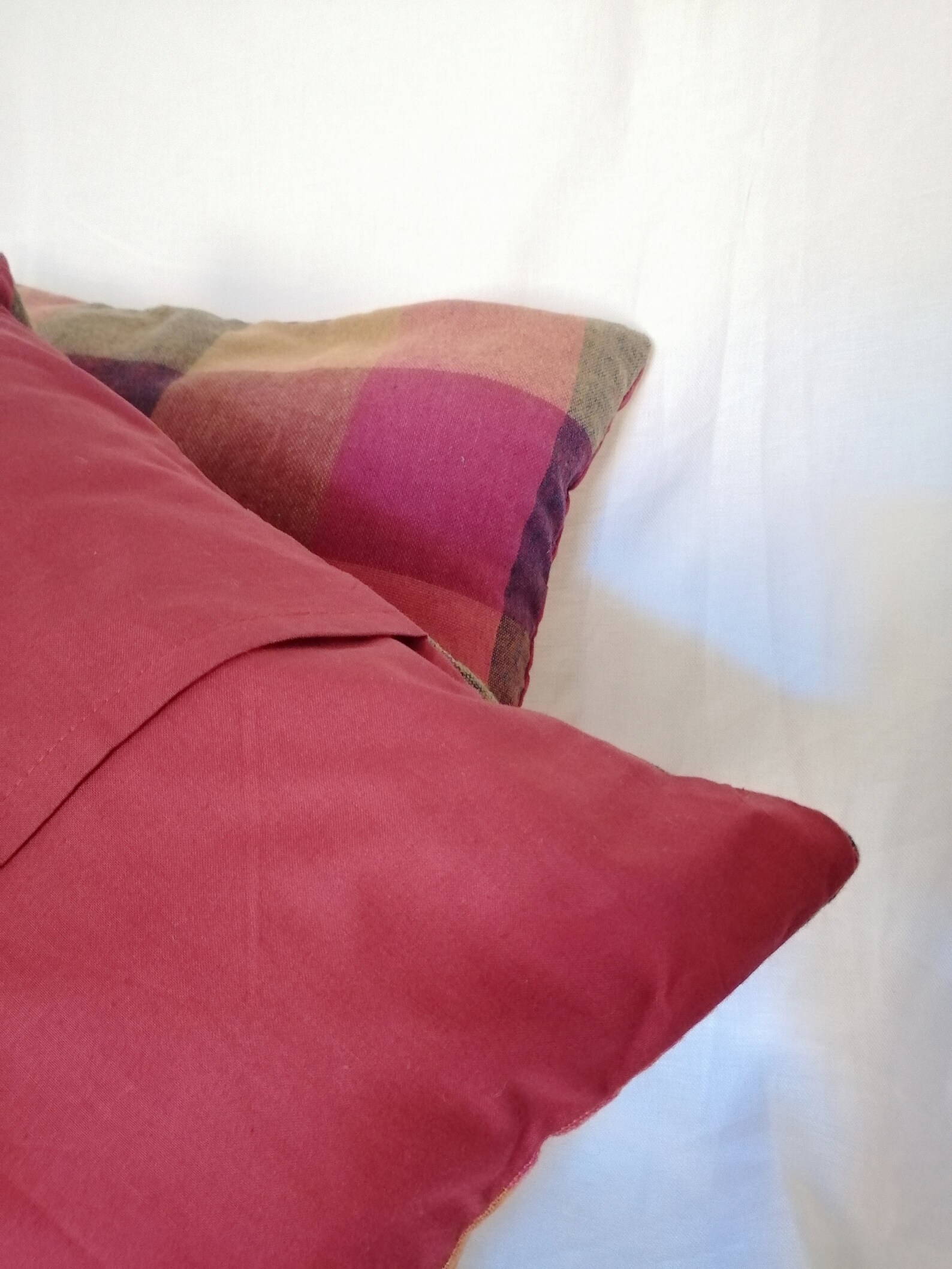 CUSHION COVER 40 Cm plum Mustard in Recycled Large Etsy UK