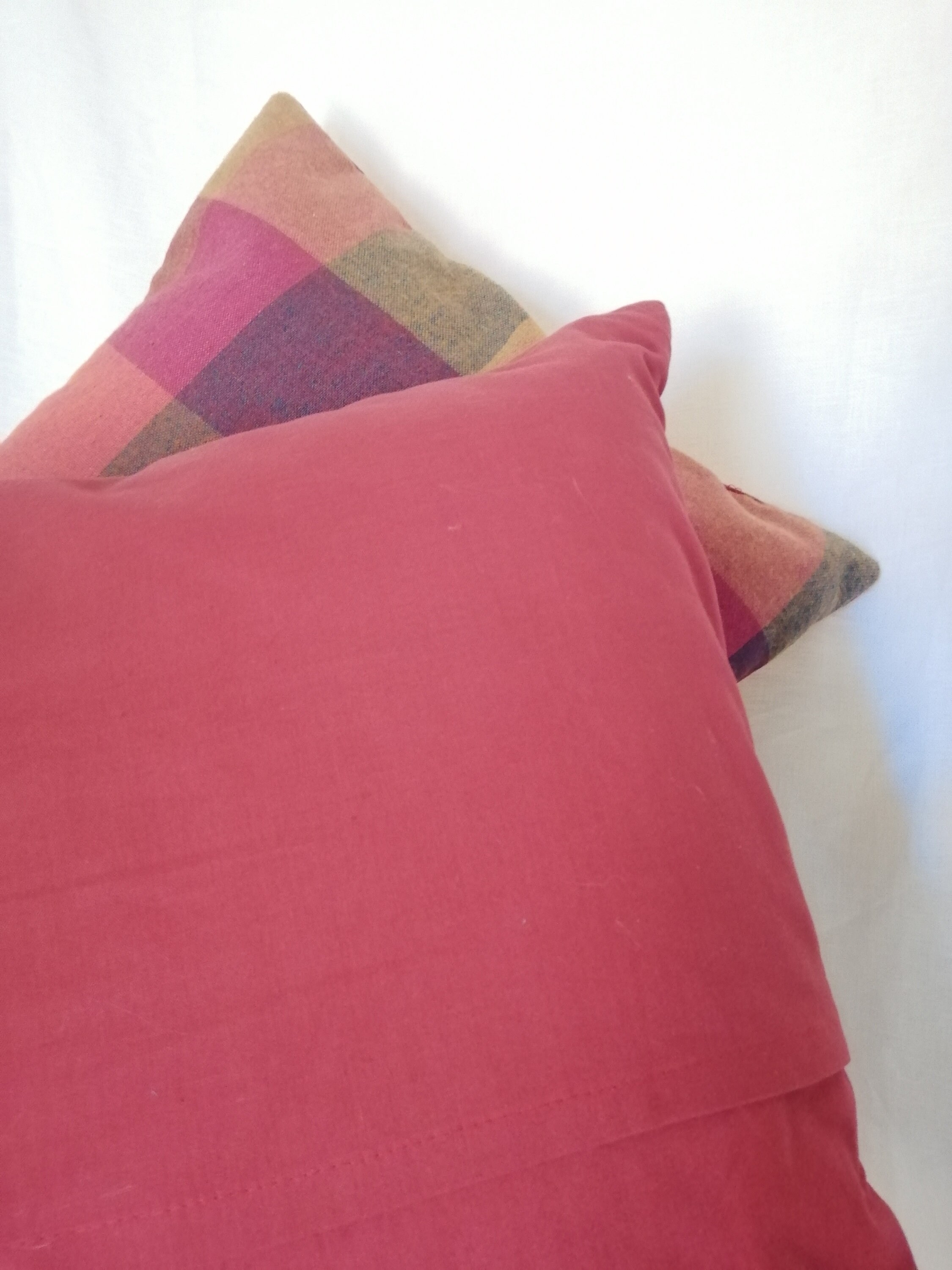 CUSHION COVER 40 Cm plum Mustard in Recycled Large Etsy UK