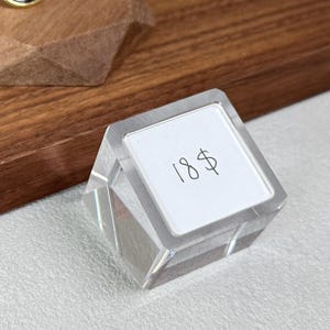 Price Tag, Brand Sign, Clear Acrylic Price Tag, Price Tag for Jewelry Display, Counter Stand, Number Dollar Price, Block Kit for Retail Shop