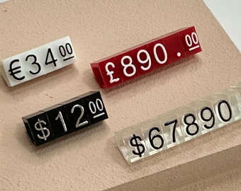 Mini Price Tag: Jewelry Display Counter Stand (6x4mm)