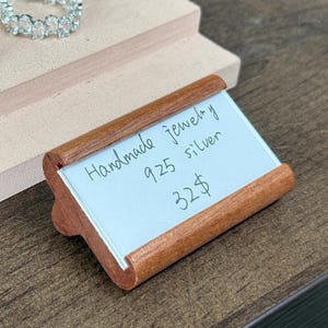 Price Tag, Brand Sign, Clear Acrylic Price Tag, Price Tag for Jewelry Display, Counter Stand, Number Dollar Price, Block Kit for Retail Shop