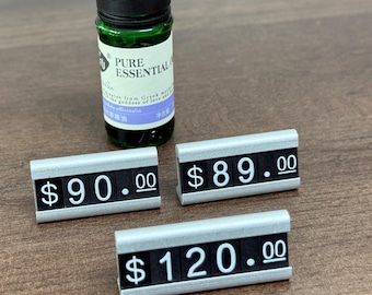 Adjustable Price Tag: Retail Shop Counter Display