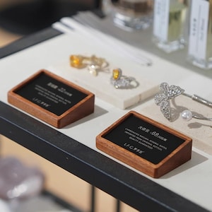 Placa de marca personalizada, suporte para nome comercial, suporte para logotipo, suporte para nome de marca personalizado, nome do produto, etiqueta de preço, placa de preço,