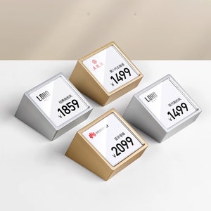Bedrijfsnaambord, prijskaartje, merkbord, doorzichtig acryl prijskaartje, labelweergave, toonbankstandaard, blokset voor winkel, prijsbord