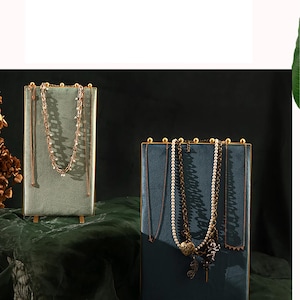 Présentoir à bijoux rétro, présentoir à bijoux en velours, porte-collier, présentoir à bijoux, support pour collier, porte-bijoux, présentoir pour collier,