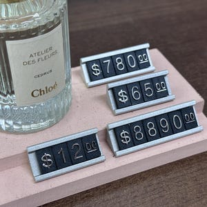 Price Tag, Price Sign, Small Price Tag, Price Tag for Jewelry Display, Counter Stand, Number Letter Dollar Price, Block Kit for Retail Shop