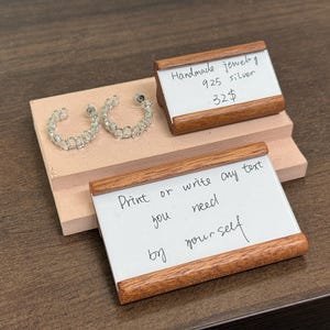 Price Tag, Brand Sign, Clear Acrylic Price Tag, Price Tag for Jewelry Display, Counter Stand, Number Dollar Price, Block Kit for Retail Shop