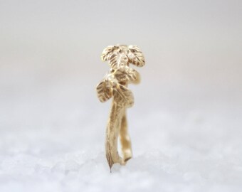 Leaf Ring, Flower Ring, Unique Gold Ring, Twig Ring, Branch Ring, Woodland Ring Delicate Ring, Gold Filled Ring, Dainty Ring, Unique Ring