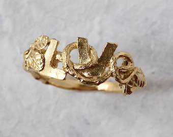 Gold Filled Ring, Love Ring, Romantic Ring, Delicate Ring, Nature Ring, Woodland Ring, Leaf Ring, Unique Ring, Twig Ring, Dainty Ring