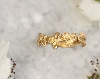 Unique Gold Ring, Gold Filled Ring, Leaf Ring, Flower Ring, Nature Ring, Branch Ring, Woodland Ring, Delicate Ring, Daint