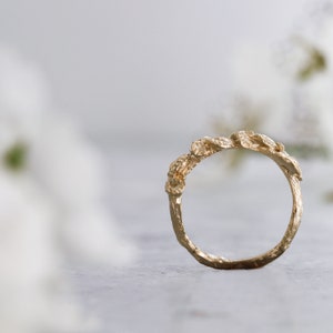 Unique Gold Ring, Gold Filled Ring, Leaf Ring, Flower Ring, Nature Ring, Branch Ring, Woodland Ring, Delicate Ring, Daint image 3