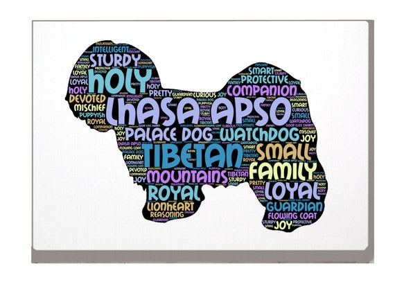 LHASA APSO DOG PERSONALISED SHOULDER// HAND BAG *Choice of 2 colours* GIFT !