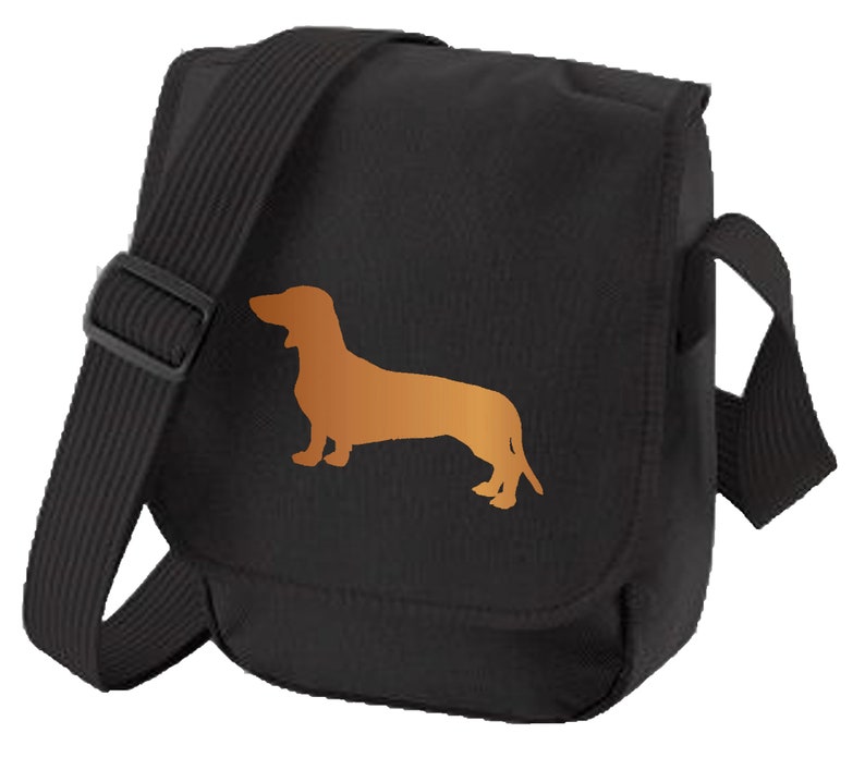 Dachshund Bag for Dog Walkers Dachshund Silhouette on Mini Messe