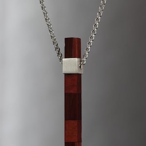 Chain with precious wood pendant