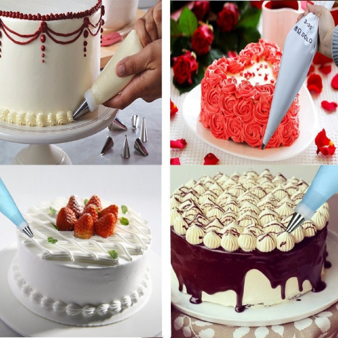24 Piece Cake Decoration Icing Tips Set Professional Etsy