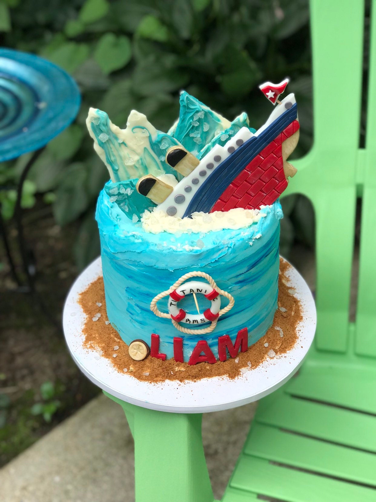 Bateau De Titanic Coulant Le Dessus De Gateau Fondant Avec Etsy