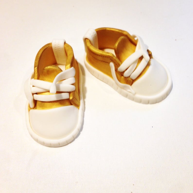 Fondant Baby Shoes and Rattle baby shower or babys first Etsy