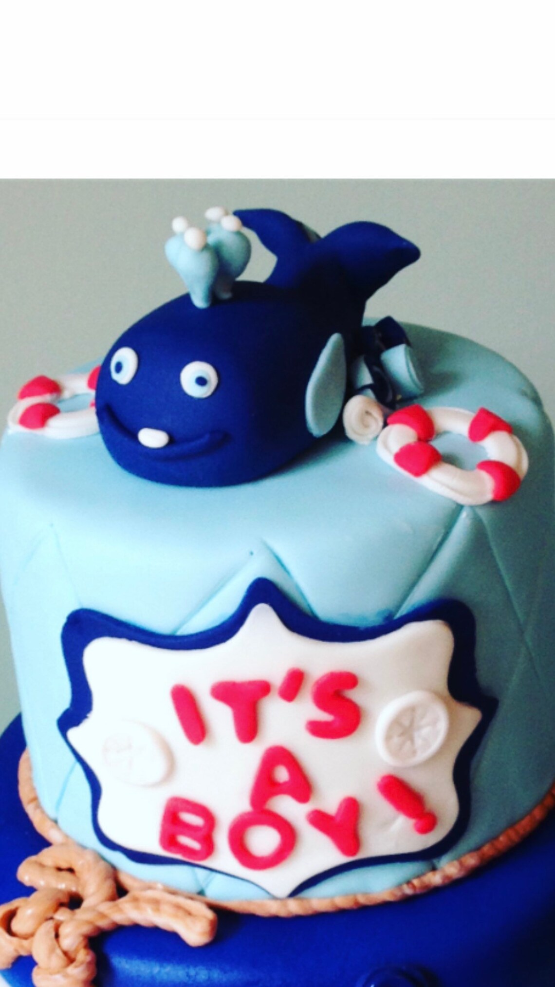Ahoy Its a Boy Fondant Cake Topper Baby Shower Cake Etsy