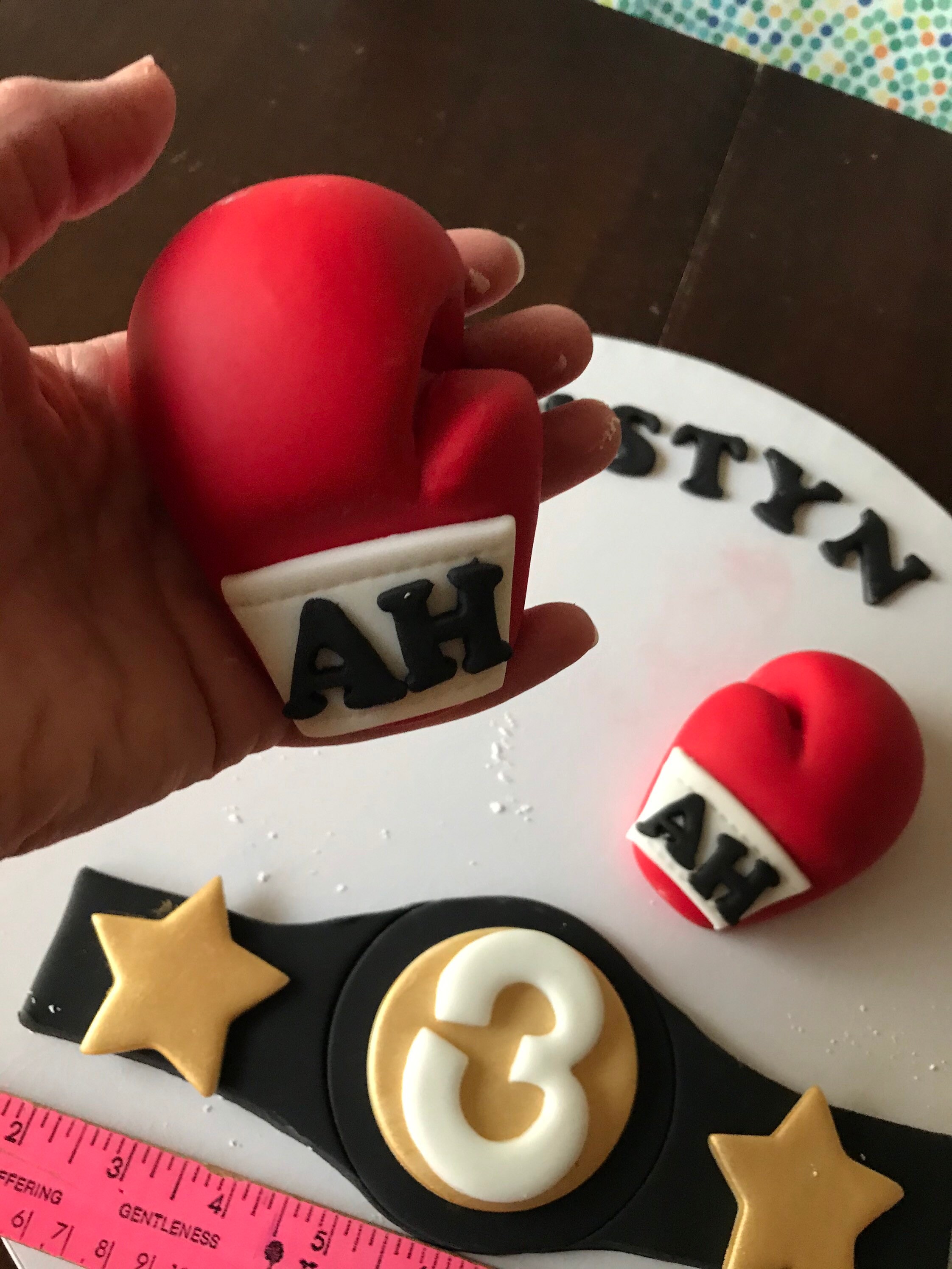 Boxing heavyweight champion fondant cake topper. With boxing Etsy