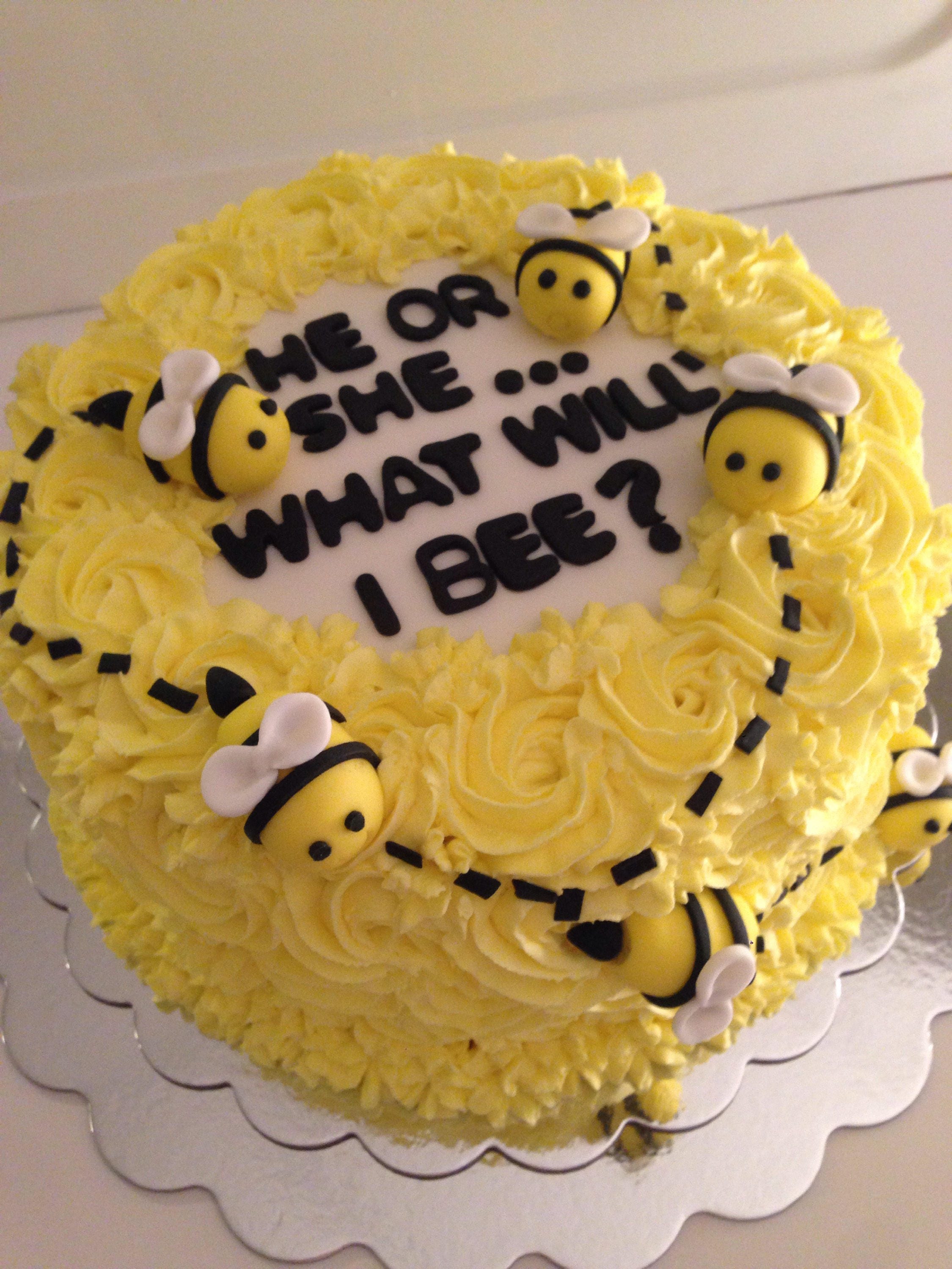 Baby Gender Reveal Fondant Cake Topper Set With Bees And Etsy Hong Kong