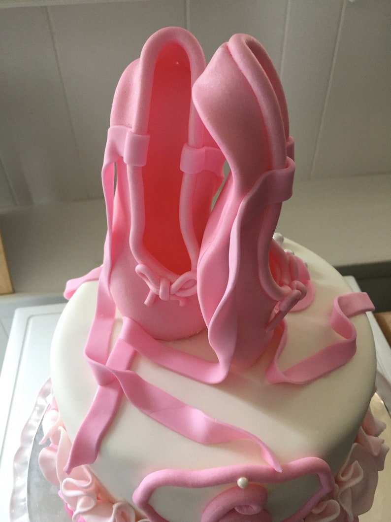 Ballet Dance Slipper Fondant Cake Topper Etsy