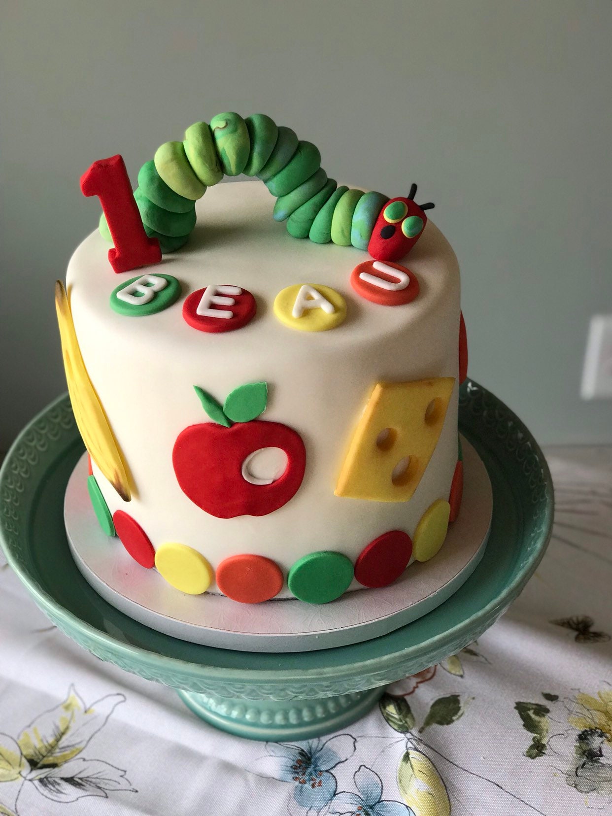 Topper De Gateau De Fondant De Caterpillar Etsy Topper De Gateau De Fondant De Caterpillar Etsy