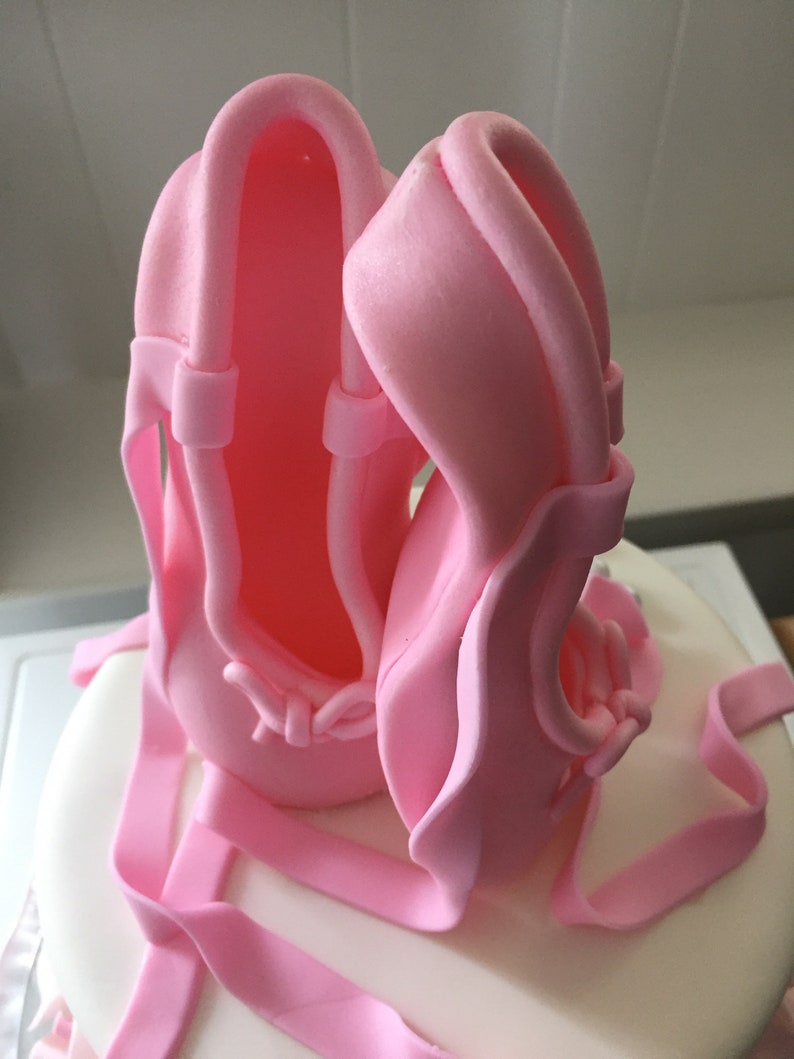 Ballet Dance Slipper Fondant Cake Topper Etsy