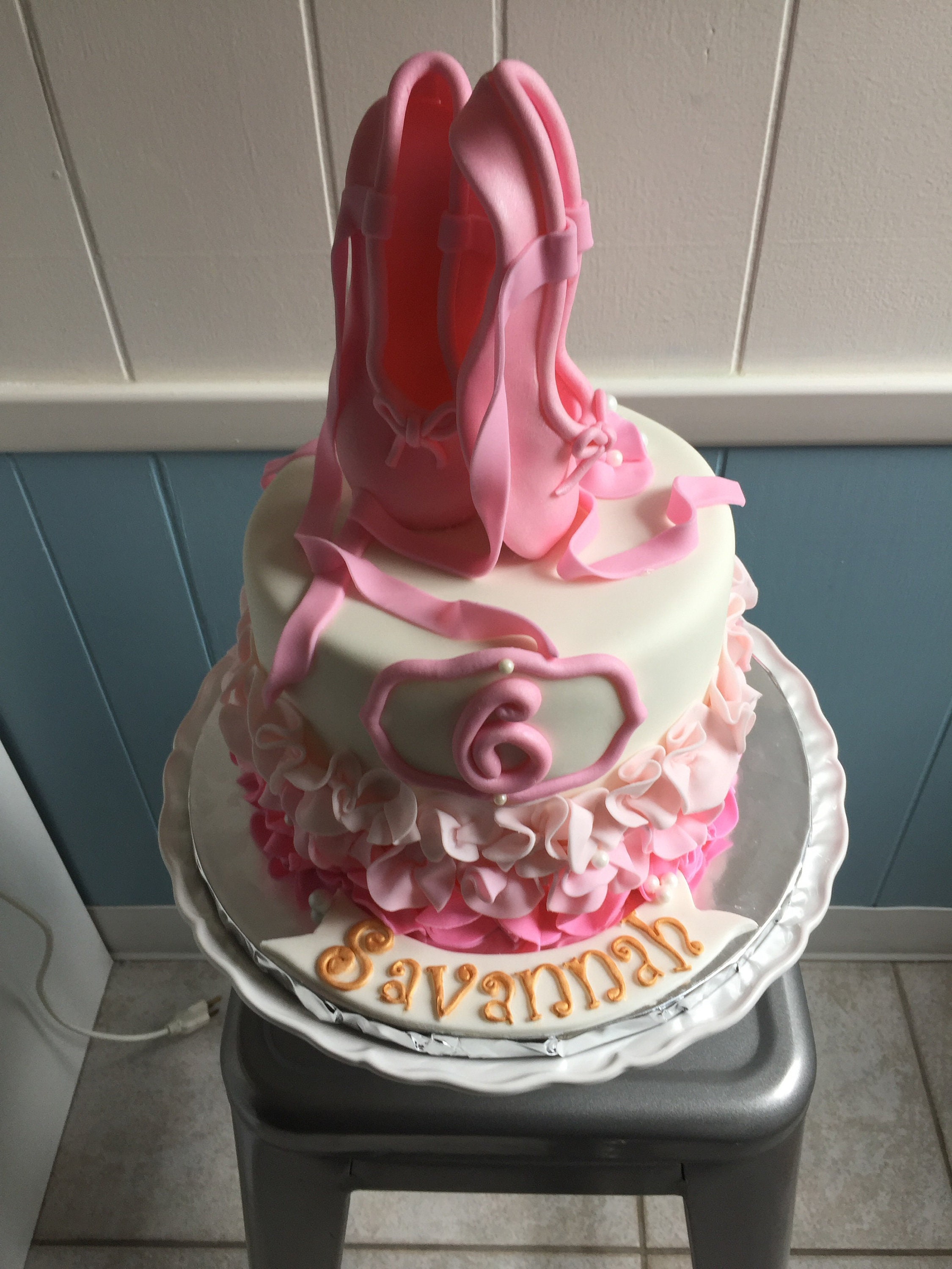 Ballet Dance Slipper Fondant Cake Topper Etsy