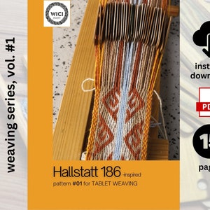 Tablet weaving pattern - Hallstatt 186 - inspired pattern pdf - instant download - 15 pages