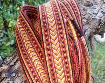 Handwoven Belt, Traditional Craft, Colorful Vibrant Textile Belt, Festival Sash, Reenactment, Tablet weaving, Handfasting