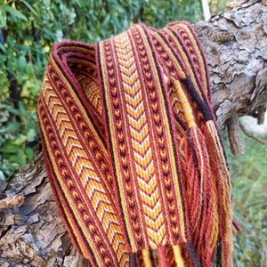 Handwoven Belt, Traditional Craft, Colorful Vibrant Textile Belt, Festival Sash, Reenactment, Tablet weaving, Handfasting image 1