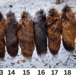 Fox tail keychain, very soft and fluffy fox tail for historical nad LARP costumes. image 4